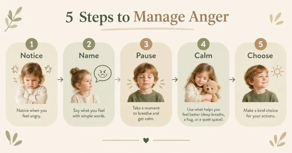 Angry Kids: Gentle Ways to Handle Anger and Big Feelings 5 Parent calmly setting a safety limit with an angry child