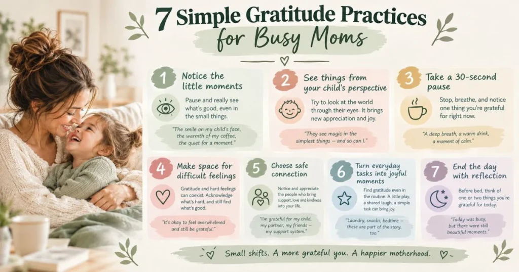 7 Simple Gratitude Practices for Busy Moms