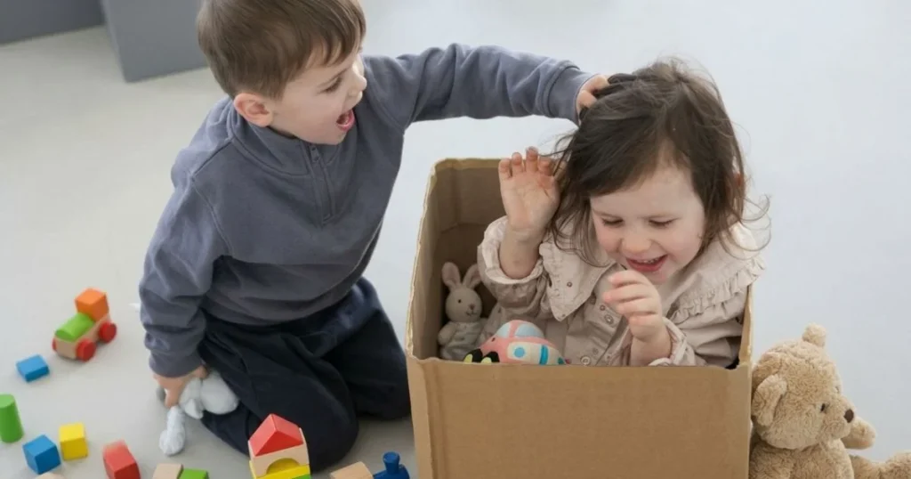  toddler who is trying to hit