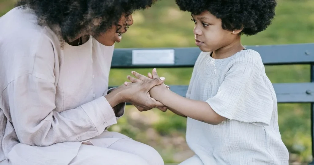 Angry Kids: Gentle Ways to Handle Anger and Big Feelings 3 Mother calmly supporting an angry child through big feelings