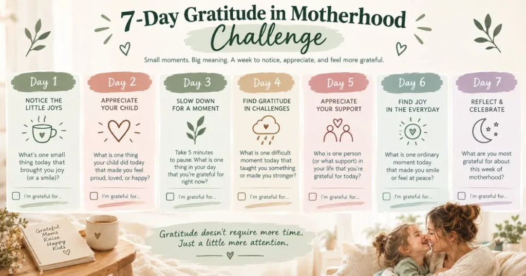 7-Day Gratitude in Motherhood Challenge